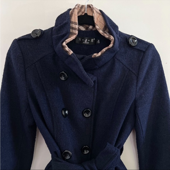 Women’s Navy Blue Peacoat - Picture 2 of 10